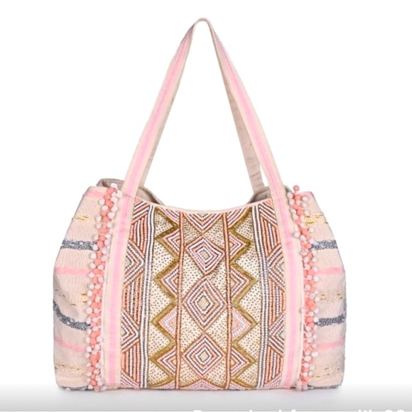 America & Beyond Handbags - America & Beyond overnight ,beach , weekend bag NEW with tags BOHO embellished